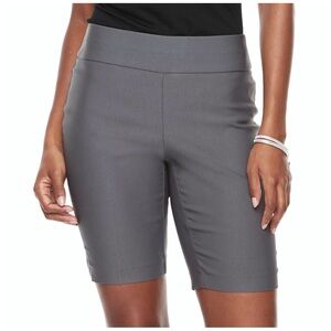 Apt. 9 : size : 14 : casual gray ‘brynn’ mid-rise pull-on summer bermuda shorts